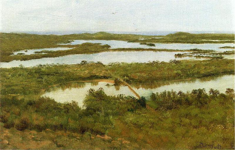 Albert Bierstadt A River Estuary France oil painting art